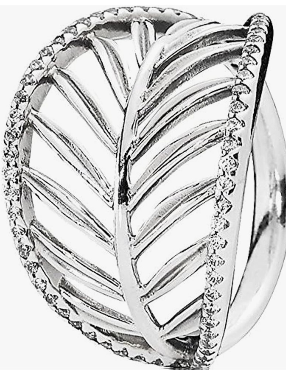 Genuine Retired PANDORA Tropical Palm Leaf Ring; 190952